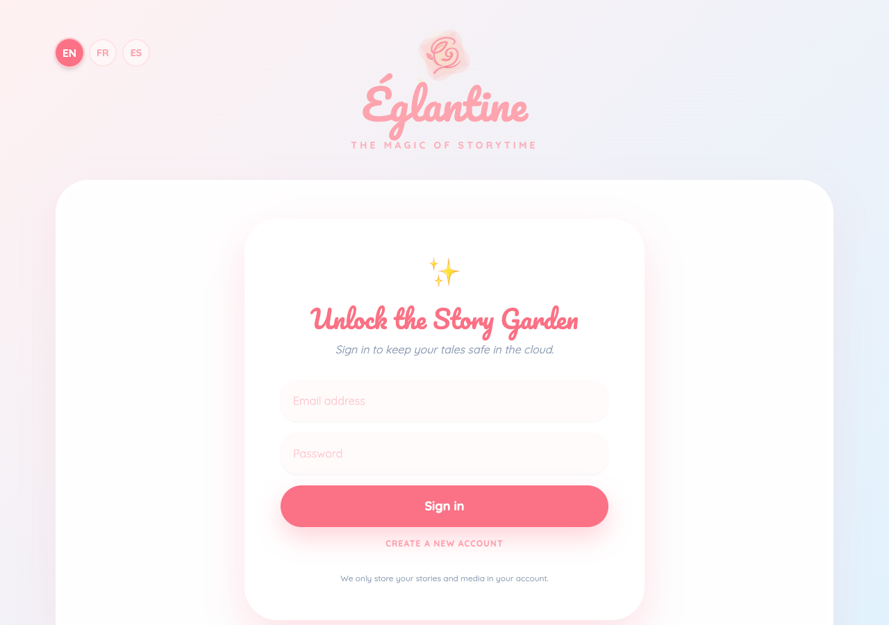 Eglantine app screenshot